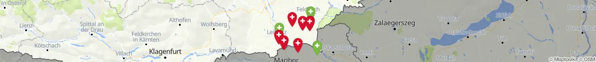 Kartenansicht für Apotheken-Notdienste in der Nähe von Deutsch Goritz (Südoststeiermark, Steiermark)